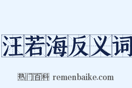 汪若海反义词是什么意思的图片